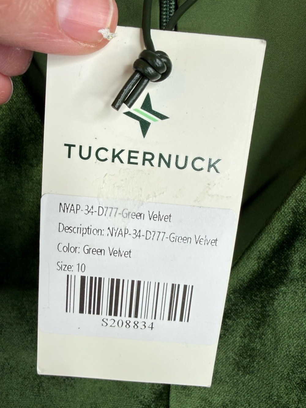 Tuckernuck Green Velvet Mayson Dress Size 10 - Picture 8 of 14